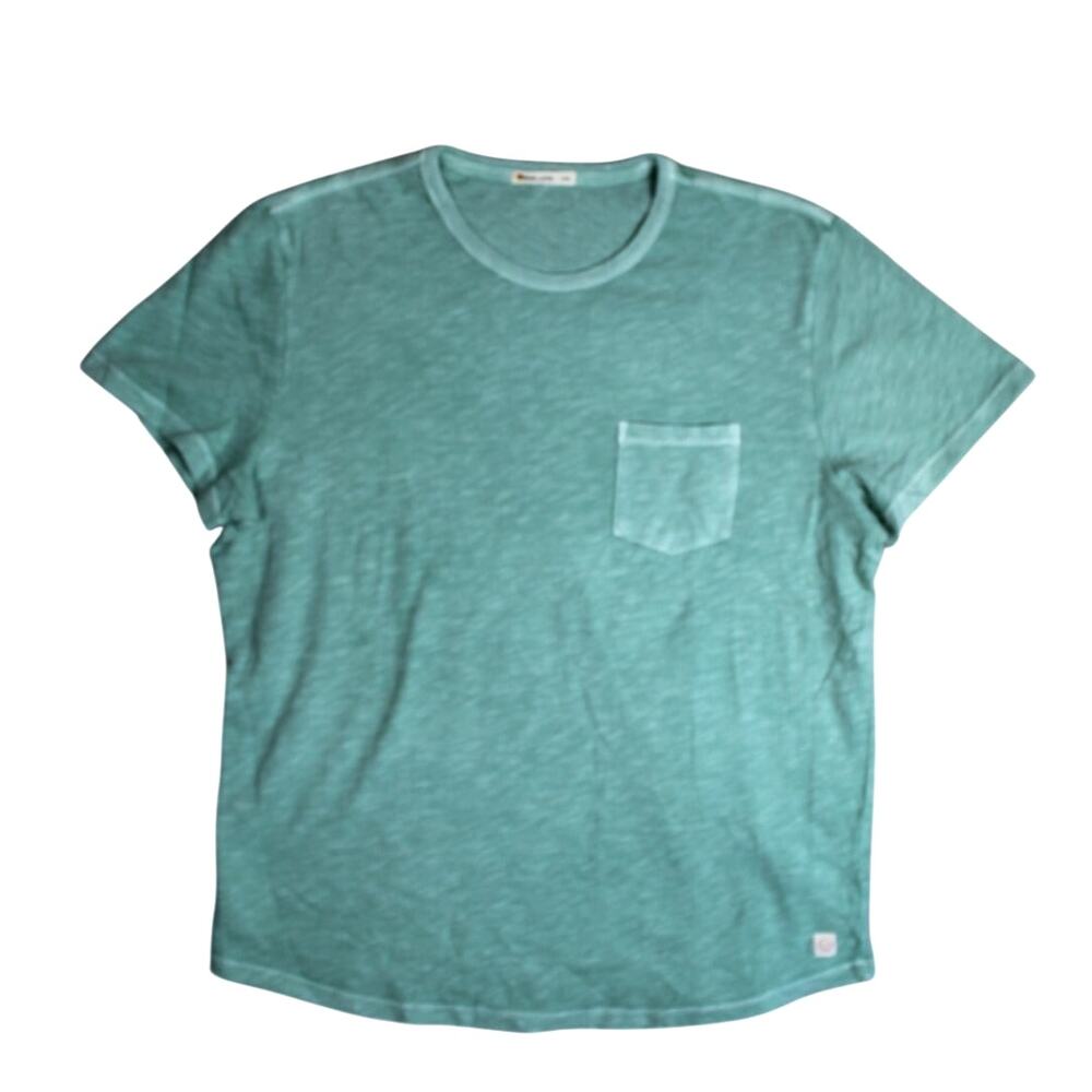 Marine Layer Pocket T Shirt Mens Large XL Green Slub Cotton Casual Coastal